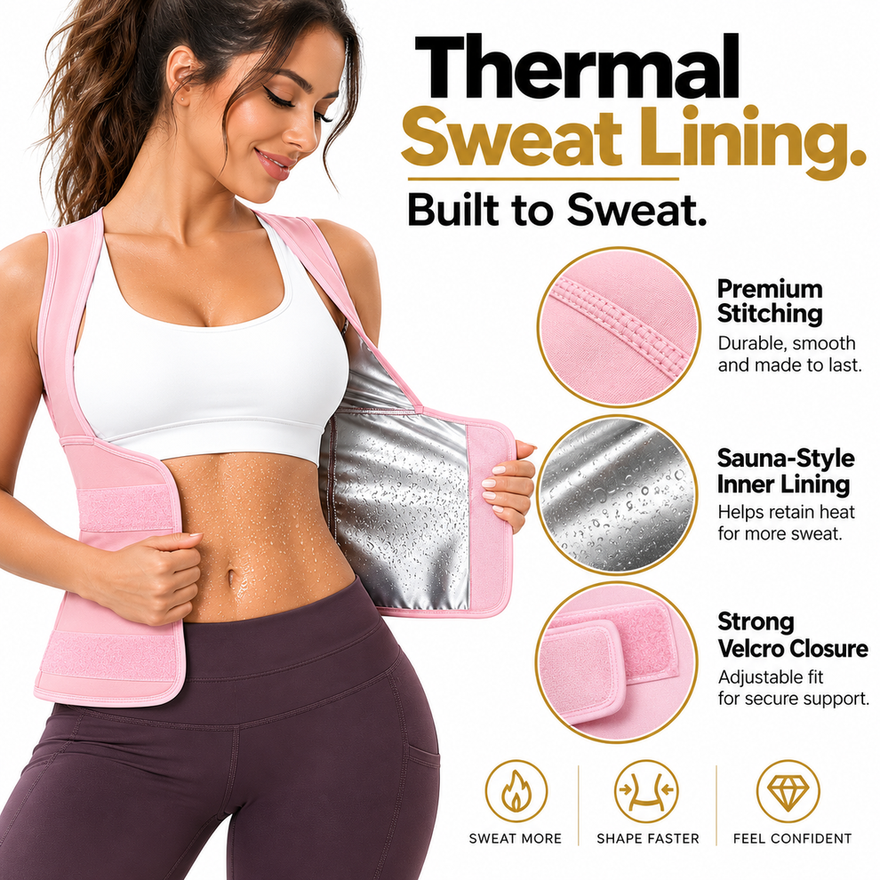 🌸 Women's Sweat Compression Shapewear Vest – Tummy Control & Sculpting Fit 🏃‍➡️🏋️‍♀️