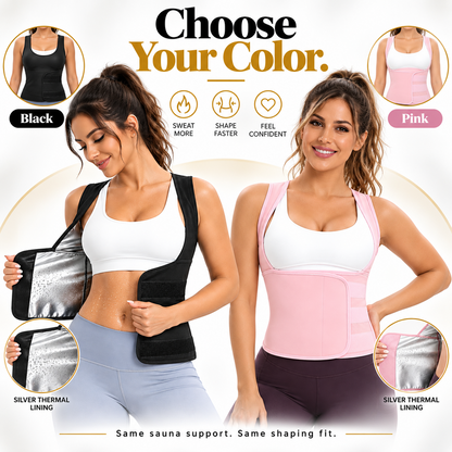 🌸 Women's Sweat Compression Shapewear Vest – Tummy Control & Sculpting Fit 🏃‍➡️🏋️‍♀️