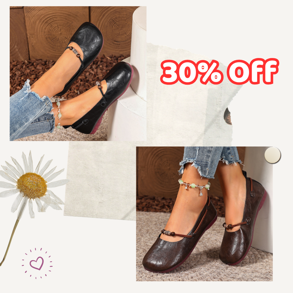 Bohemian Beaded Mary Jane Flats – Vintage Soft Sole Comfort Shoes for Women